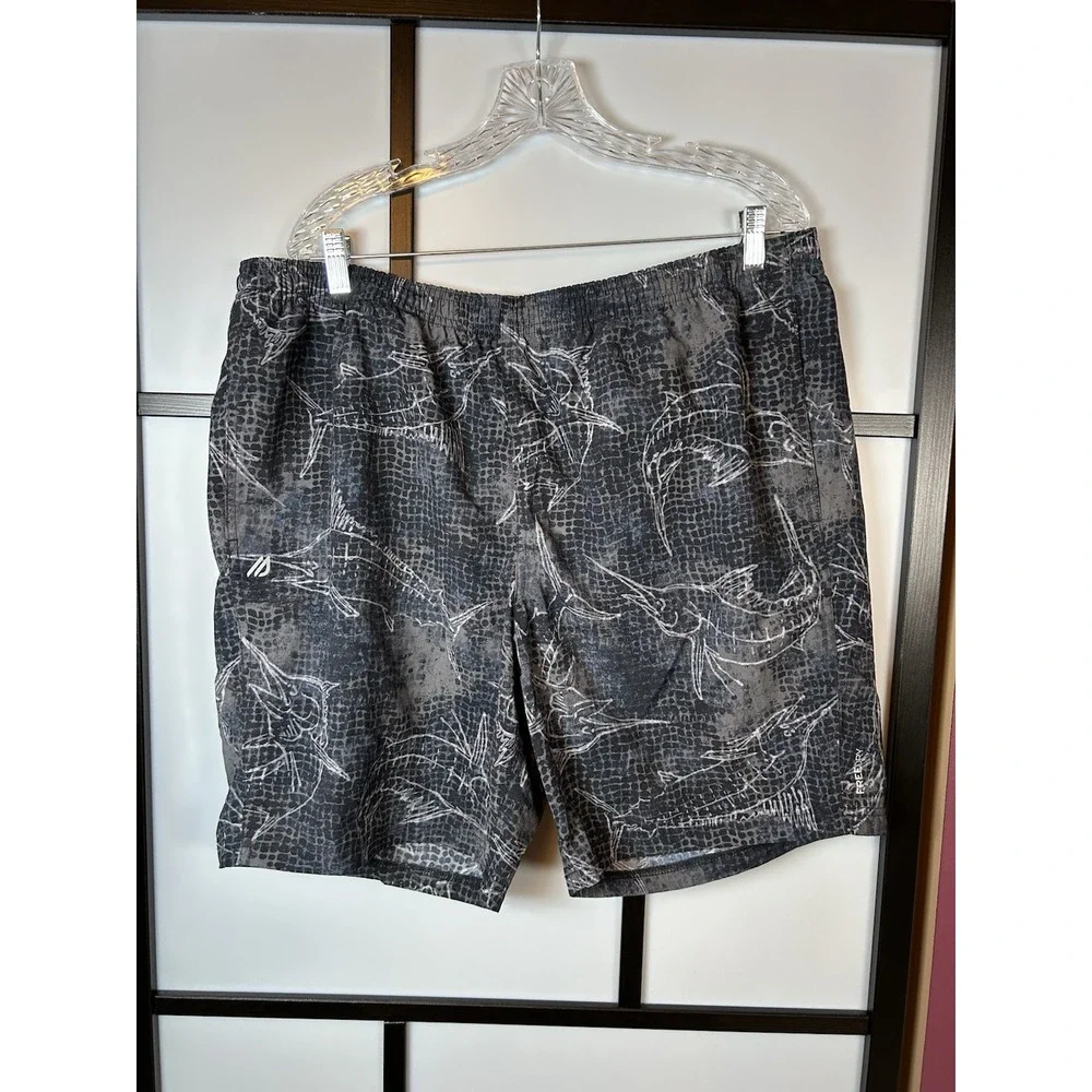 Eddie Bauer Tidal II Short Carbon Swimming Trunks Mens XL  Mesh‎ Lined